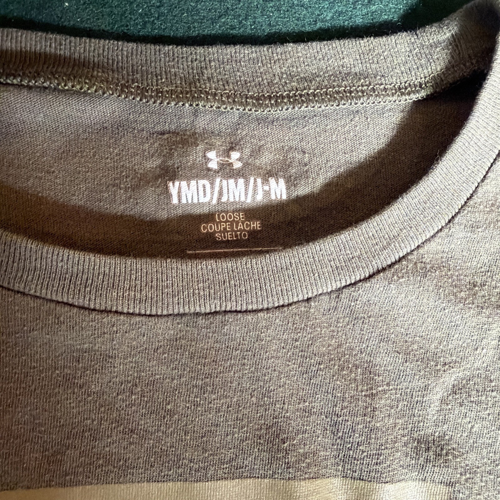 Under Armour Olive Drab YMD Tee Shirt Freedom Design Barely Worn gallery
