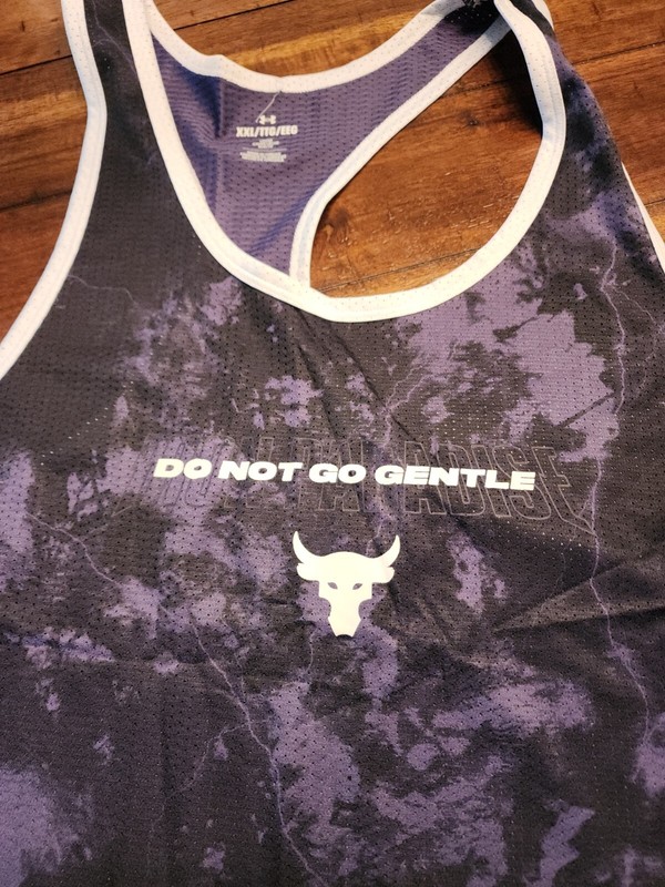 Under Armour Project Rock Tank Mens 2XL Do Not Go Gentle Mesh Black gallery