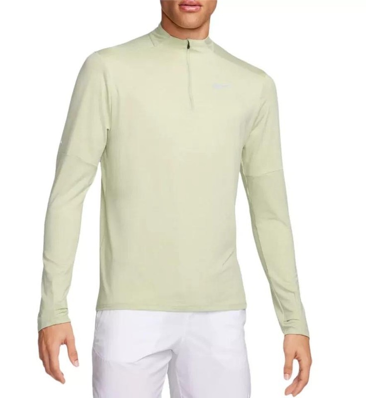 Nike Men's Dri-Fit Element Half-Zip Running Shirt Luminous Green DD4756-331 Sz M gallery