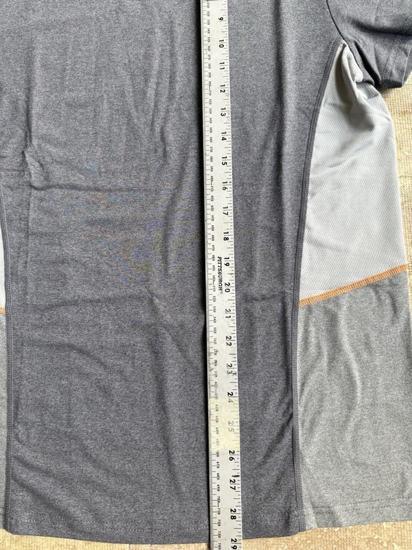 Orange Theory Mens Small Performance Workout Shirt Gray Block Crew Short Sleeve gallery