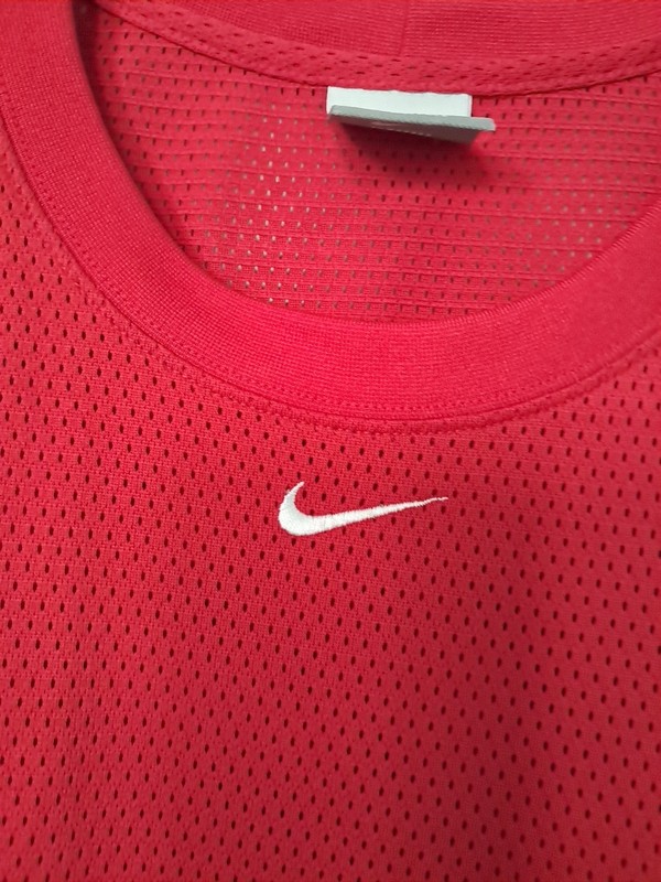 Vintage Y2K 90's Nike Sleeveless Athletic Shirt Sz L Center Swoosh Mesh Dazzle gallery