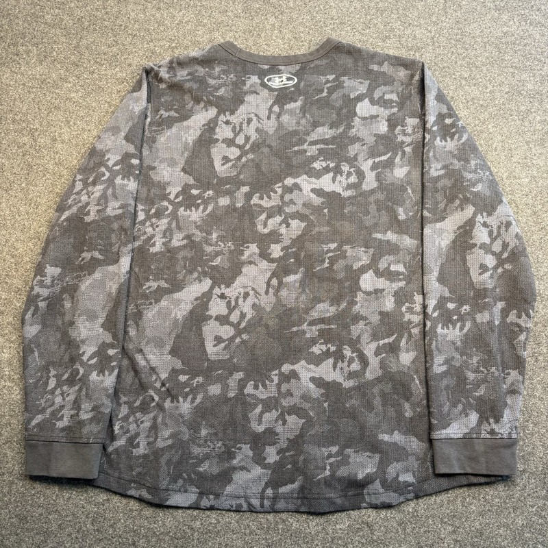 Under Armour Cold Gear Long Sleeve Gray Camo Shirt Loose Mens 2XLarge Training gallery