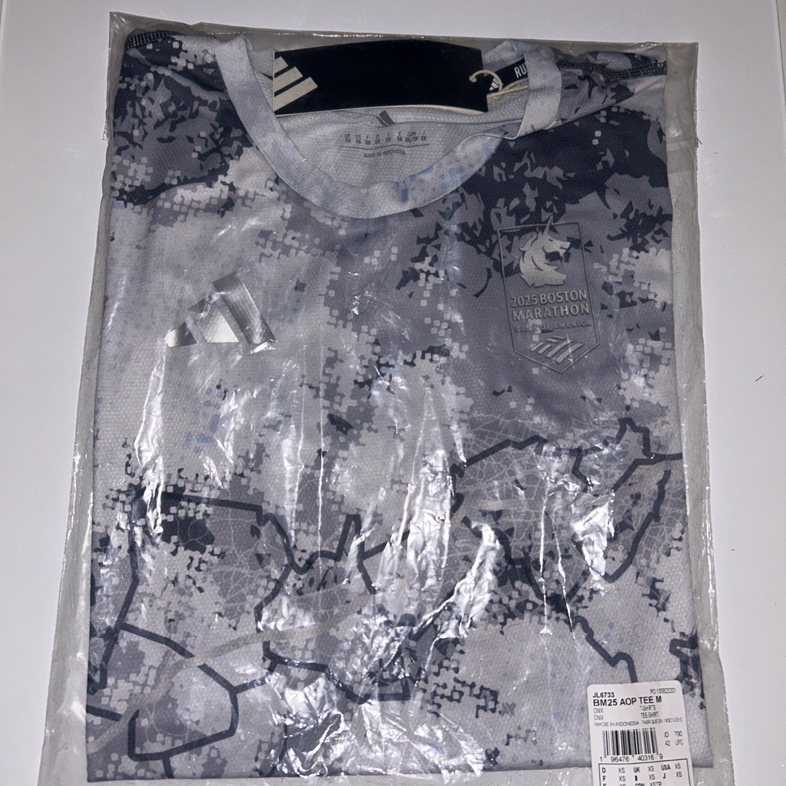Adidas Boston Marathon 2025 Allover Print Tee Track Running XS, NEW gallery