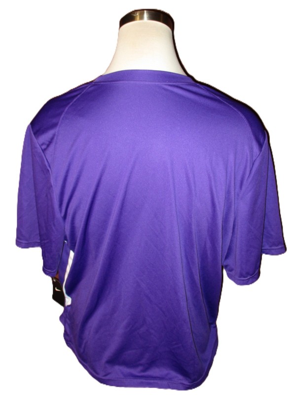 Nike Lacrosse Dri-Fit V-Neck Shirt, Polyester, Purple, Size XL, New, Reg $40 gallery