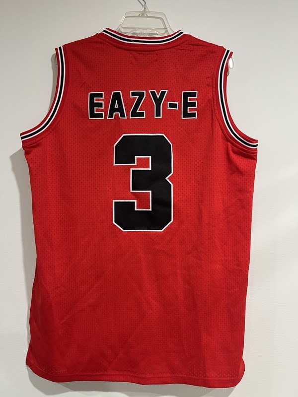 Authentic Classics N.W.A Eazy-E #3 Red Mesh Polyester Jersey Men’s L gallery