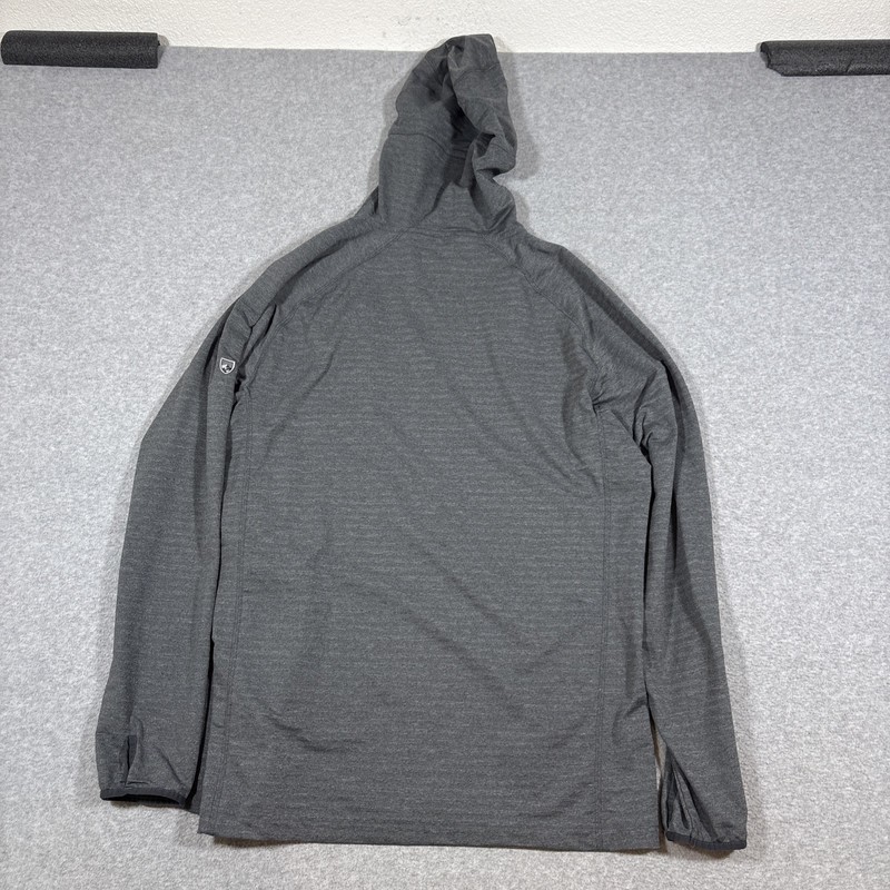 Kuhl Engineered AirKuhl Hoodie Mens M Grey Lightweight Hiking Thumb Holes *Logo gallery