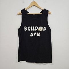 Bulldog Gym Go Hard Or Go Home Mens Black Singlet Tank Top Size Large