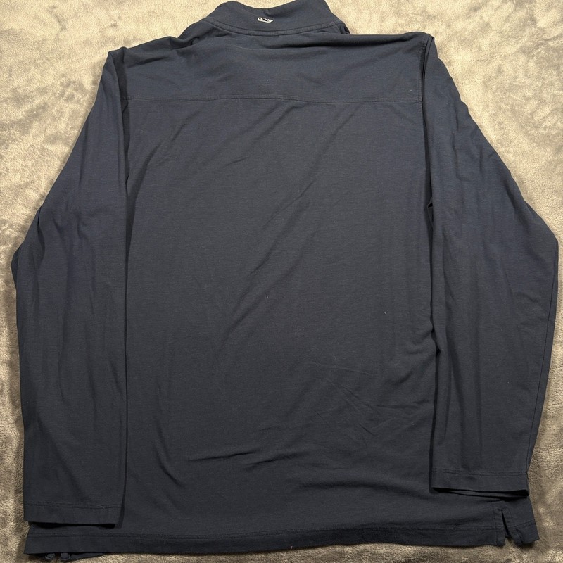Vineyard Vines Edgartown Shirt Mens XL Black Pima Cotton Stretch Quarter Zip gallery