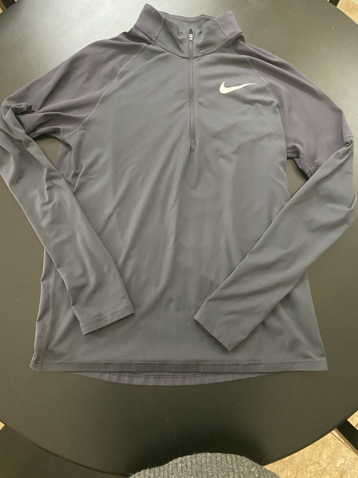 Nike Youth Medium Dry Fit Half Zip Long Sleeve Gray Pullover gallery