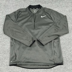 Nike Golf Dri-Fit 1/4 Zip Pullover Jacket Gray Mens Size Large Performance