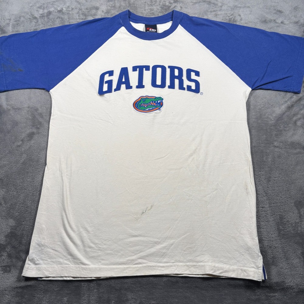 Vintage Florida Gators T-Shirt Mens XL White TSI Sportswear Football Embroidered