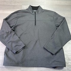 Callaway Pullover Mens Large Gray Houndstooth Fleece 1/4 Zip Golf Top Layer