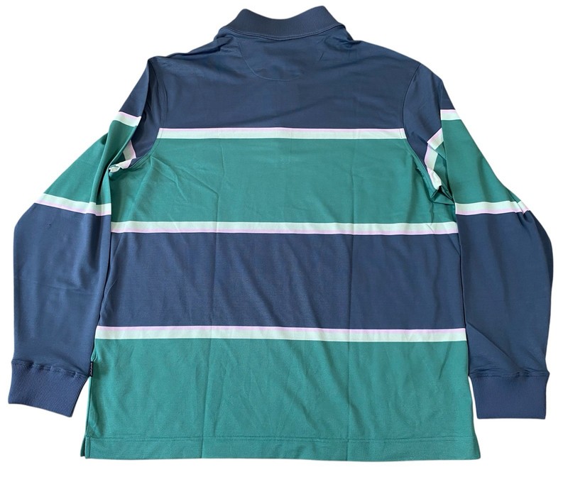 Bad Birdie 1/4 Zip Long Sleeve Golf Pullover Men’s 2XL Striped Multi Colored NWT gallery