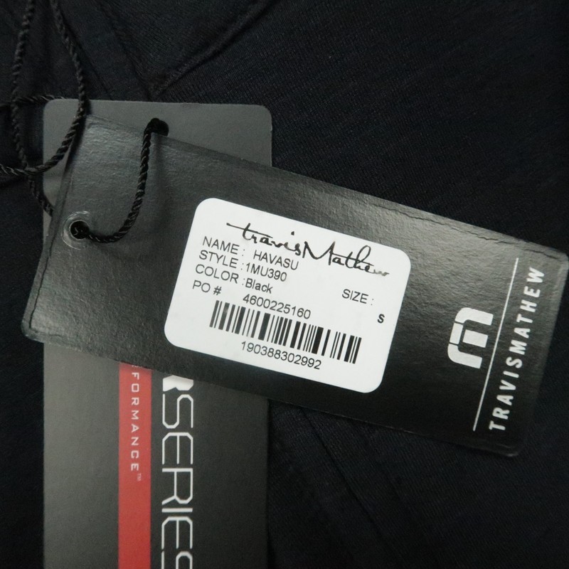 Travis Mathew Pullover Mens Small Black Havasu 1/4 Zip Stretch Pockets Golf NWT gallery