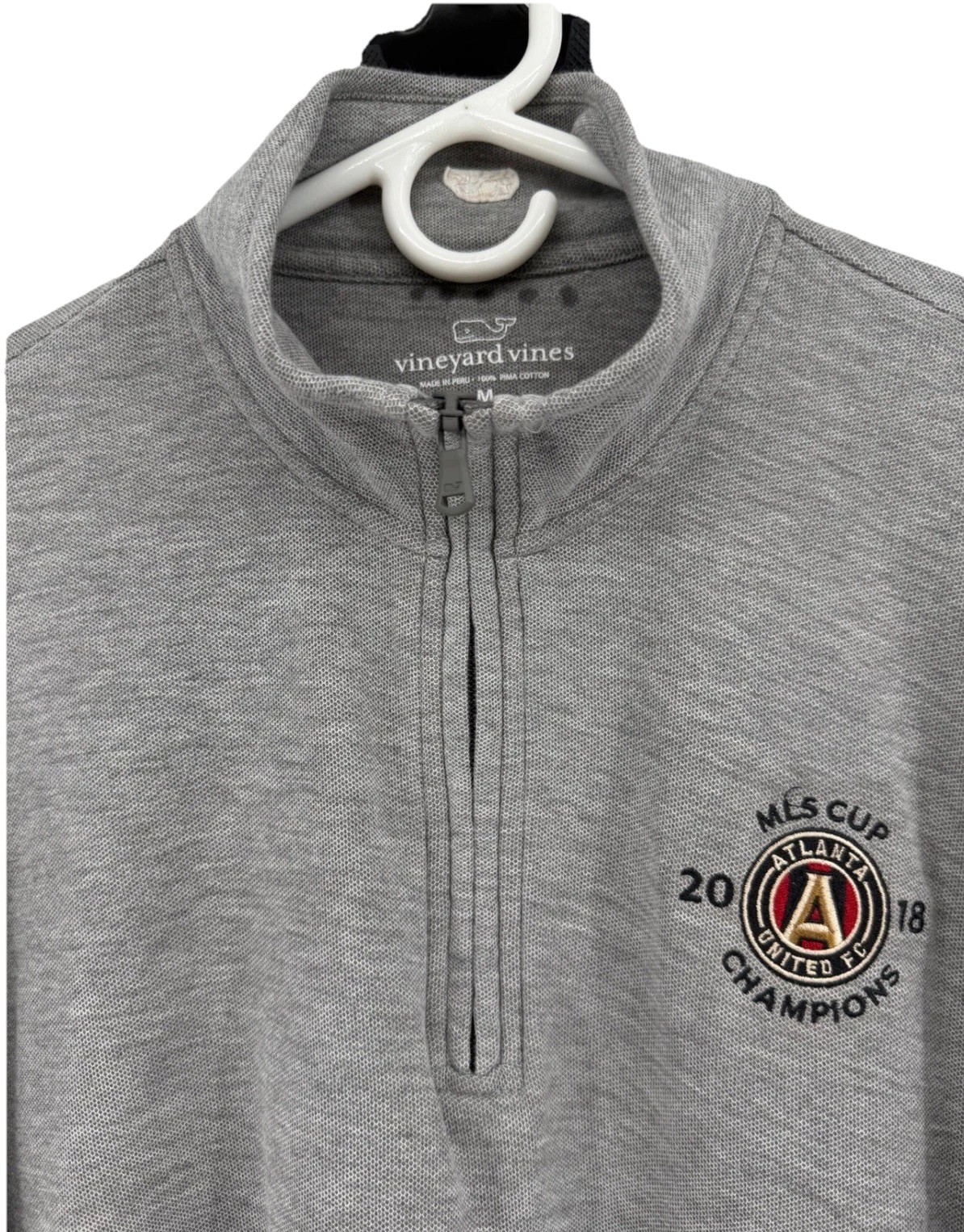 Vineyard Vines Men's Gray MLS Cup 2018 Atlanta United FC Champions Quarter Zip gallery