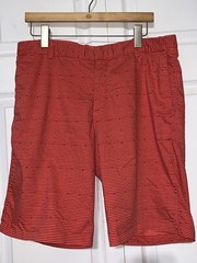 NIKE FLEX GOLF SHORTS Orange 891983-816 Flat Front Mens Sz 34 Dri Fit