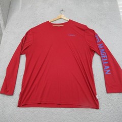 Magellan Outdoors Fish Gear Shirt Mens 3XL Red Long Sleeve Performance Fishing