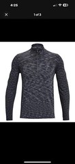 Under Armour Men’s UA Seamless 1/2 Zip Long Sleeve Shirt 2XL 1359875 Gray Black