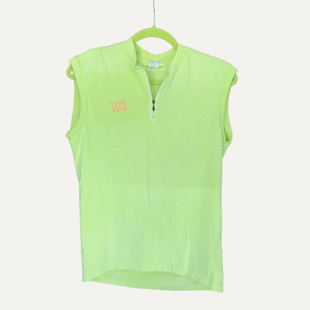 Vintage Trek cycling neon bike top size small / medium made in USA