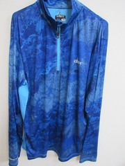 Habit Solar-Factor Blue Long Sleeve Lightweight 1/4 Zip Shirt XL Large READ