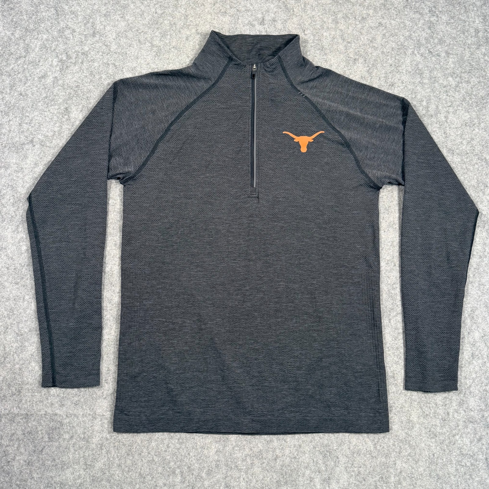 Lululemon UT Longhorns Deep Coal Black Metal Vent Tech 1/2 Zip Men's Size Small gallery