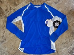 Nwt Mens SPZ Sun Protection Zone Sports Long Sleeve Athletic MAC Shirt Blue L
