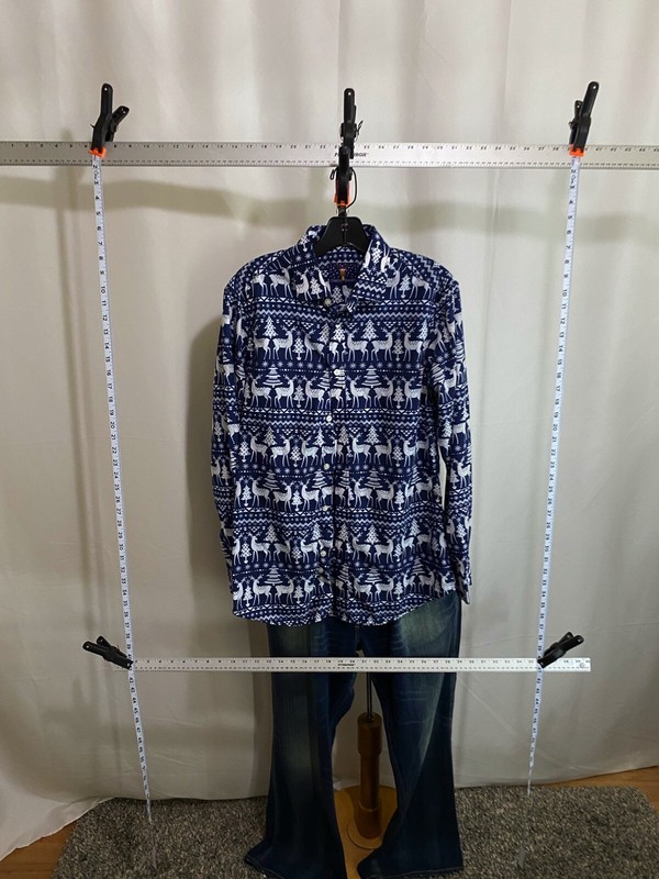 Simon Banks Christmas Artwork LONG SLEEVE SHIRT Small S 14.5 x 32/33 gallery