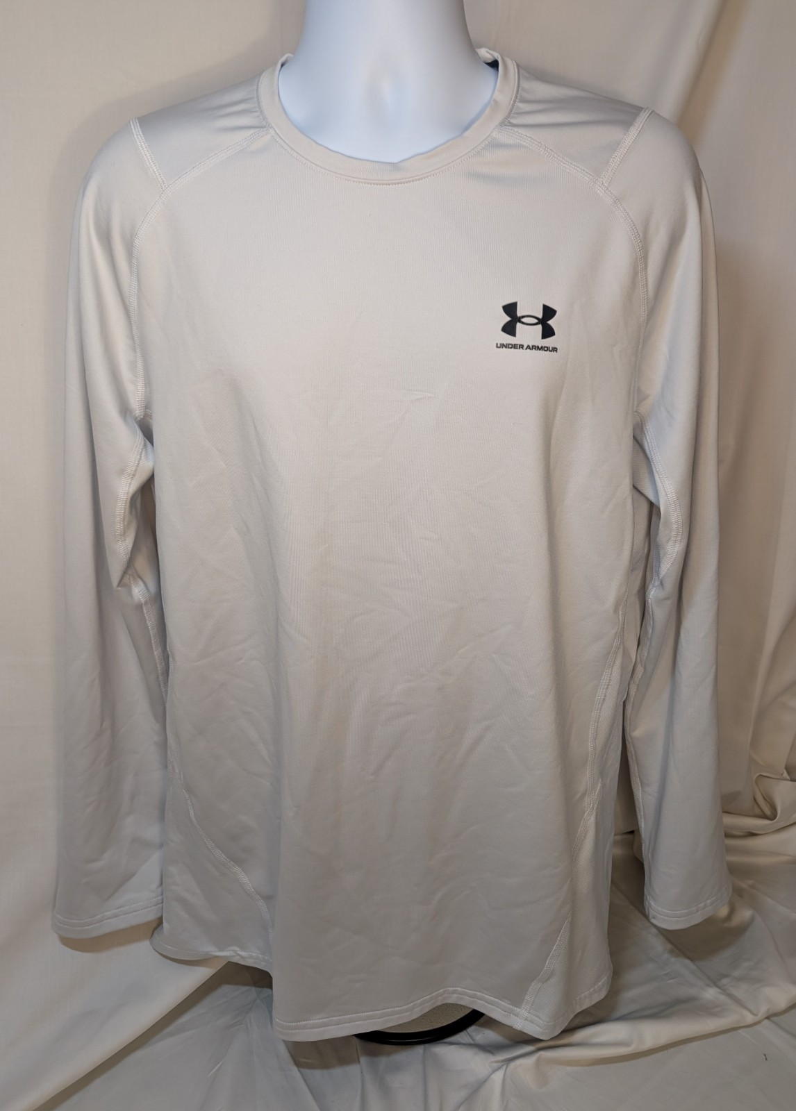 Under Armour ColdGear Fitted Long Sleeve T-Shirt White XL Men gallery