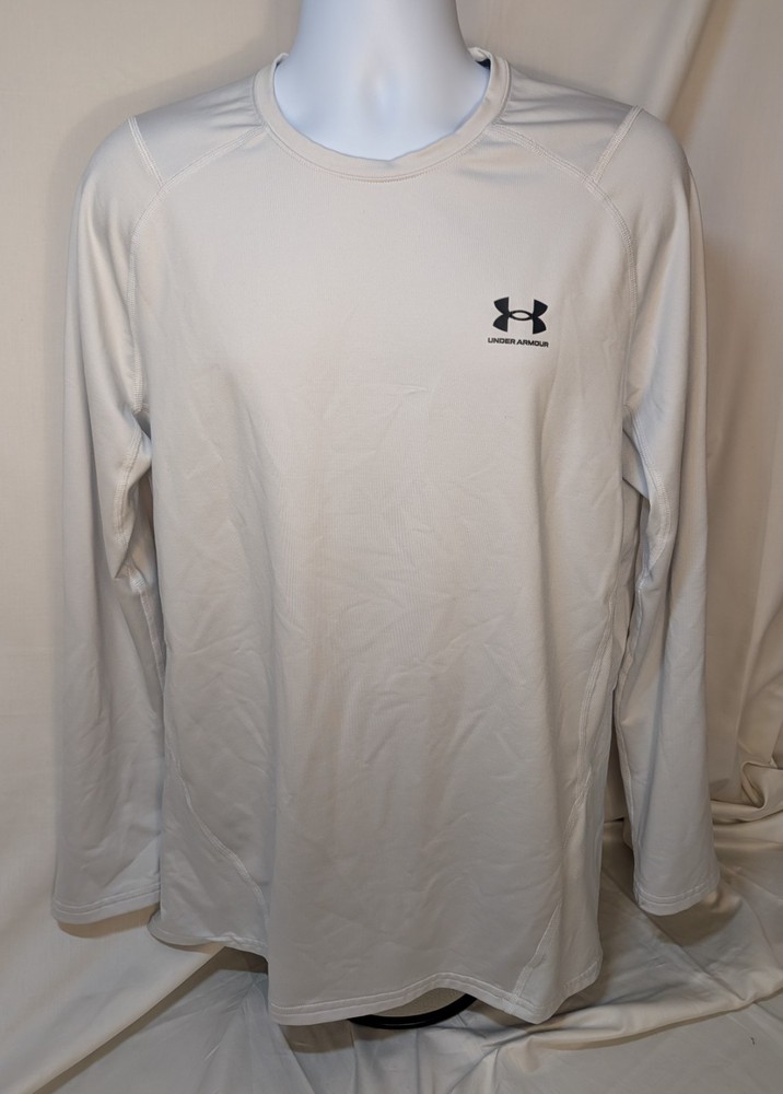 Under Armour ColdGear Fitted Long Sleeve T-Shirt White XL Men