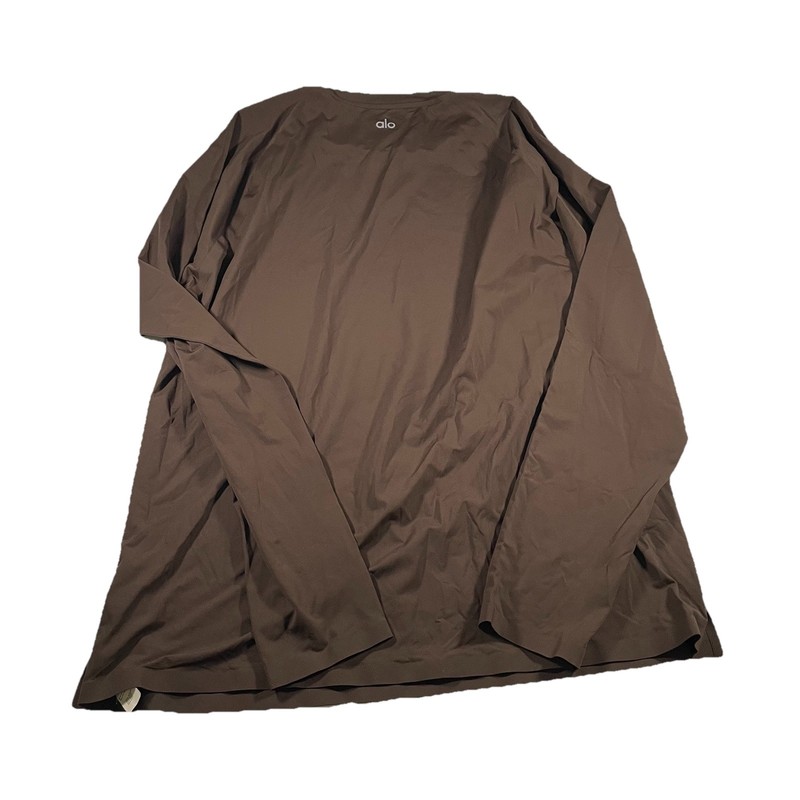 Alo Mens Idol Long Sleeve Performance T Shirt L Brown Activewear Base Layer gallery