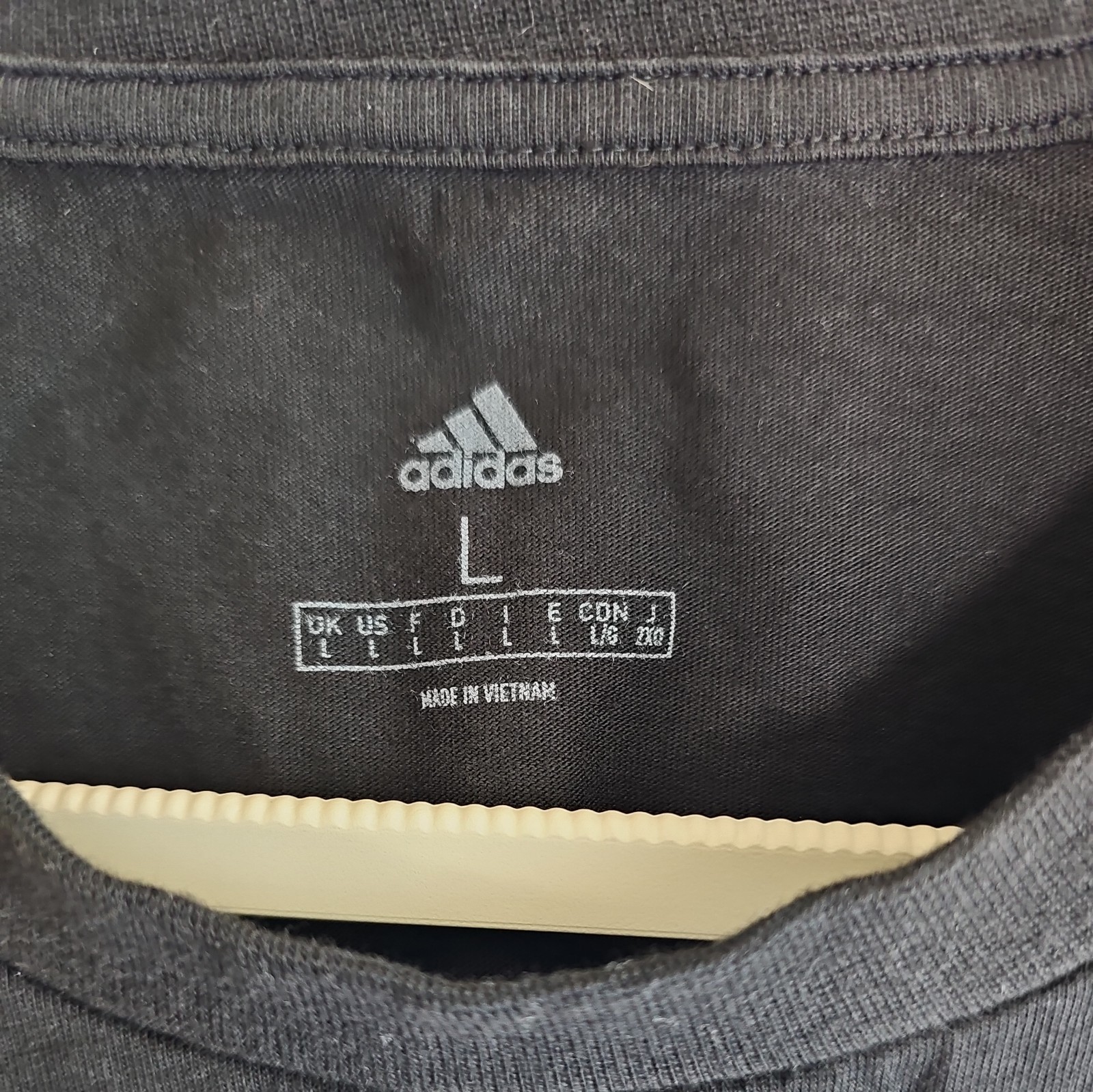 Adidas Amplifier Long Sleeve T-Shirt Men's Large Black 3-Stripes Logo New Tags gallery