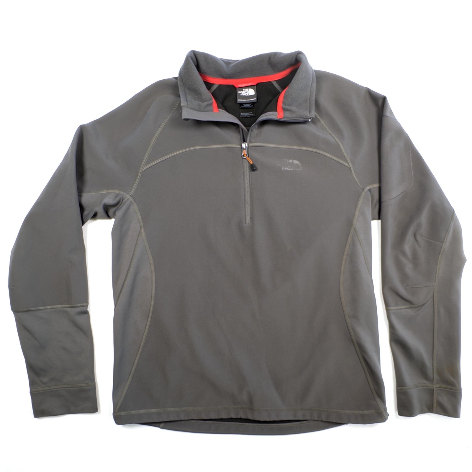 The North Face Mens Medium Gray Quarter Zip Pullover Fleece Hiking gallery