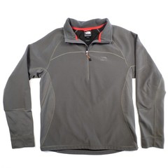The North Face Mens Medium Gray Quarter Zip Pullover Fleece Hiking