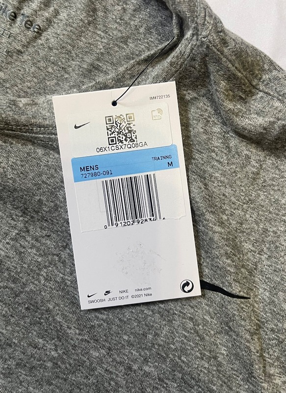Nike Men's Legend Dri-Fit Long Sleeve T-Shirt, 727980-091 Grey/Black, MEDIUM gallery