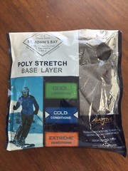 NEW St John’s Bay Poly Stretch Base Layer Men’s Size Small Gray Long Sleeve T