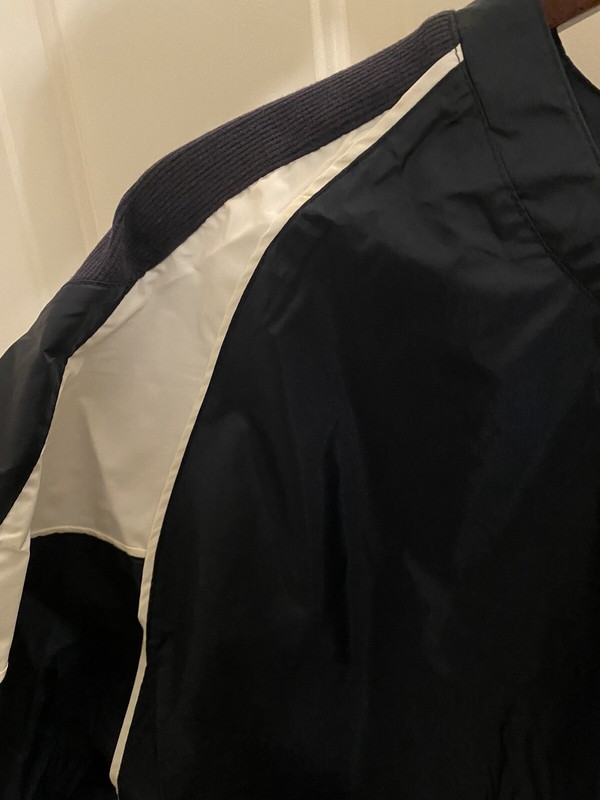 Augusta High Five Sportswear Nylon Short Sleeve Blue Windbreaker Shirt Adult XL gallery