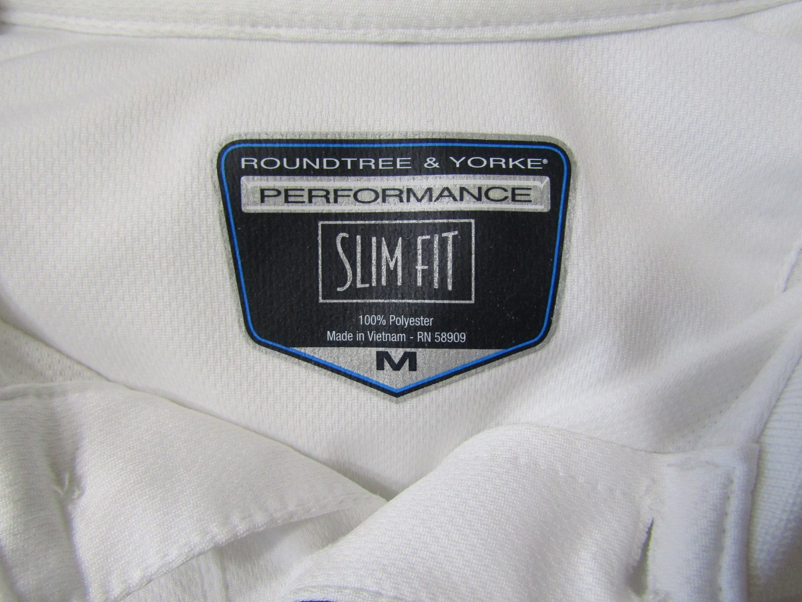 Roundtree & Yorke Performance Slim Fit Short Sleeve Polyester Polo Shirt Men's M gallery