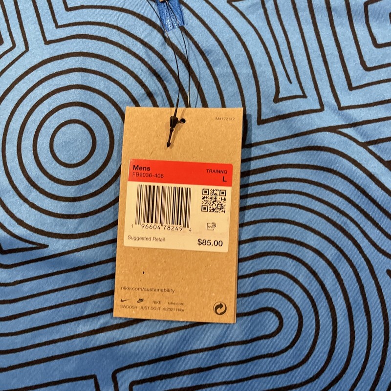 Nike Dri-FIT Element 1/4 Zip Running Top Blue Print Size Large FB9036-406 NWT gallery