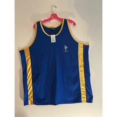 Vintage Equipped 26 Men’s Royal Blue Gold Trim Mesh Basketball Tank Top Size XXL
