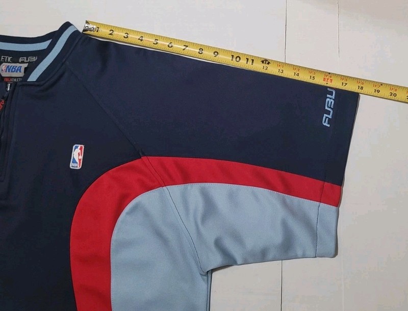 Fubu Athletic NBA Pullover 1/4 Zip Mens Size XL Shirt Blue/Red gallery