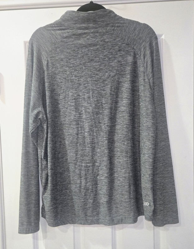 LEG3ND Breathe Men's Heather Gray 1/4 Zip Mock Neck Pullover Top Size L gallery