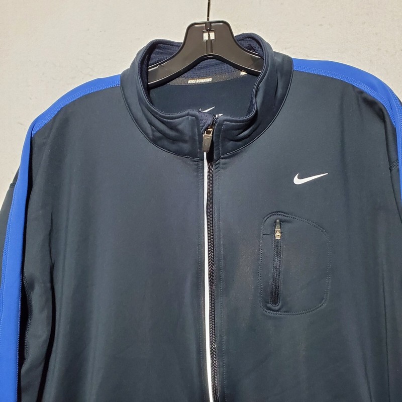 Nike Running Jacket Men XL Track Blue Full Zip gallery