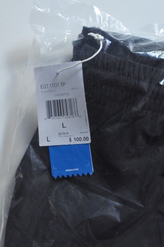 Adidas equipment EQT track pants Mens Large black/white gallery