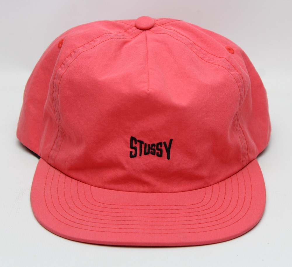 2016 STUSSY ~WASHED~ NYLON STRAPBACK HAT gear/tour/capz/y2k/logo/intl/world/dad
