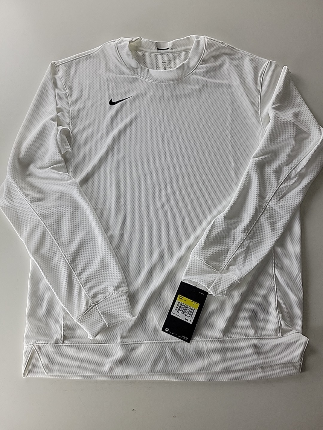 Nike Mesh Basketball Long Sleeve White Men's Size Small gallery