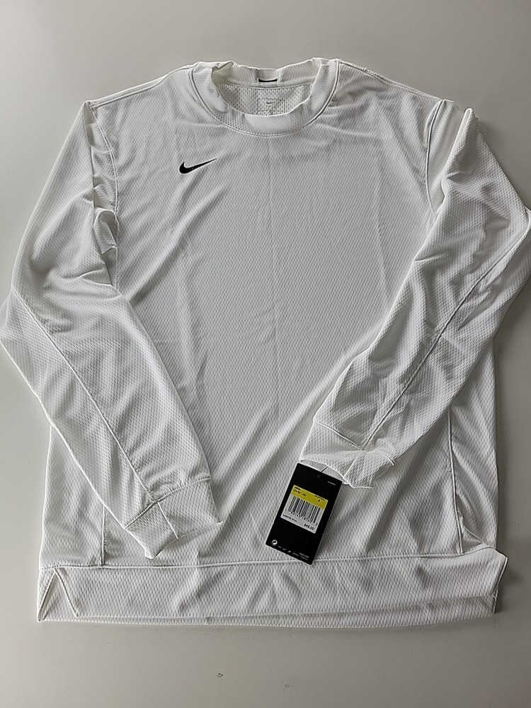 Nike Mesh Basketball Long Sleeve White Men's Size Small