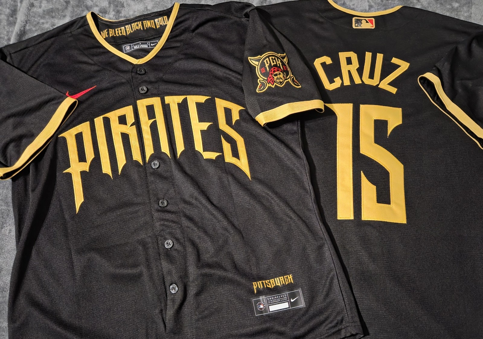 Fast Free Shipping! Large Oneil Cruz Pittsburgh Pirates Stitched Jersey 15 gallery