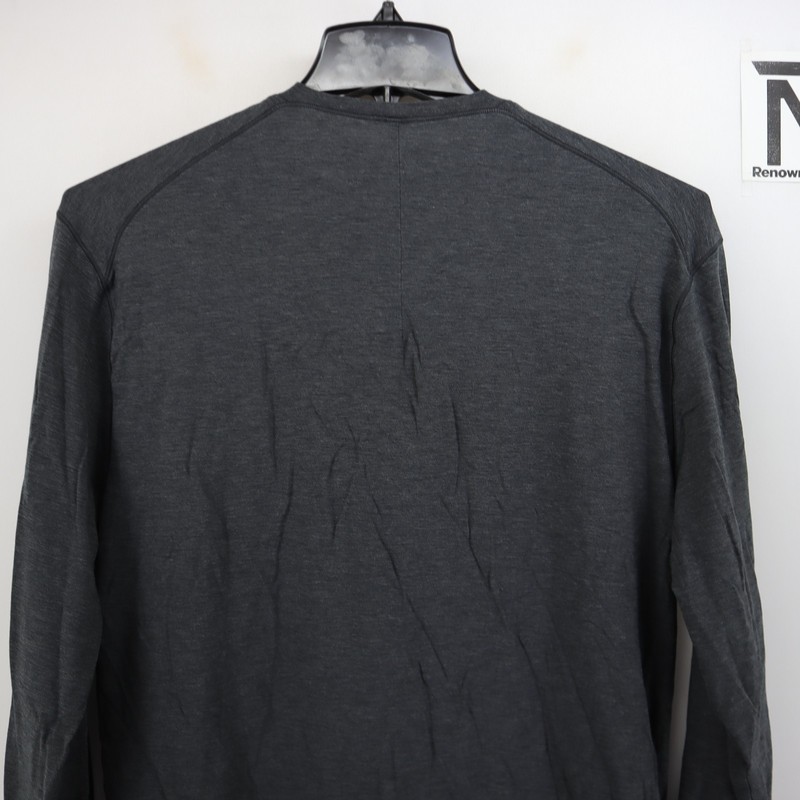 Lululemon Mens Large 5 Year Basic Henley Long Sleeve Shirt Heathered Dark Gray gallery
