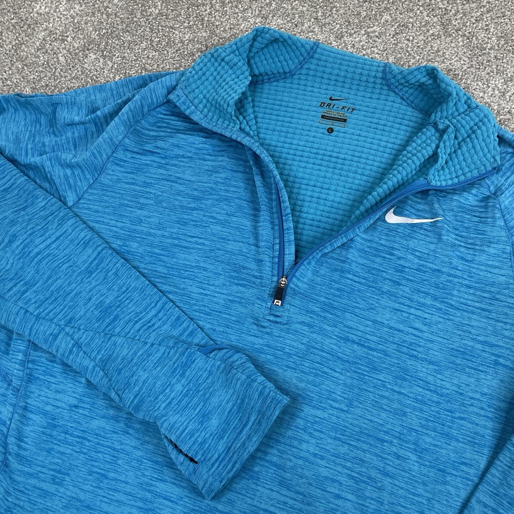 Nike Element Sphere Half Zip Running Pullover Jacket Mens L Blue 683906-408