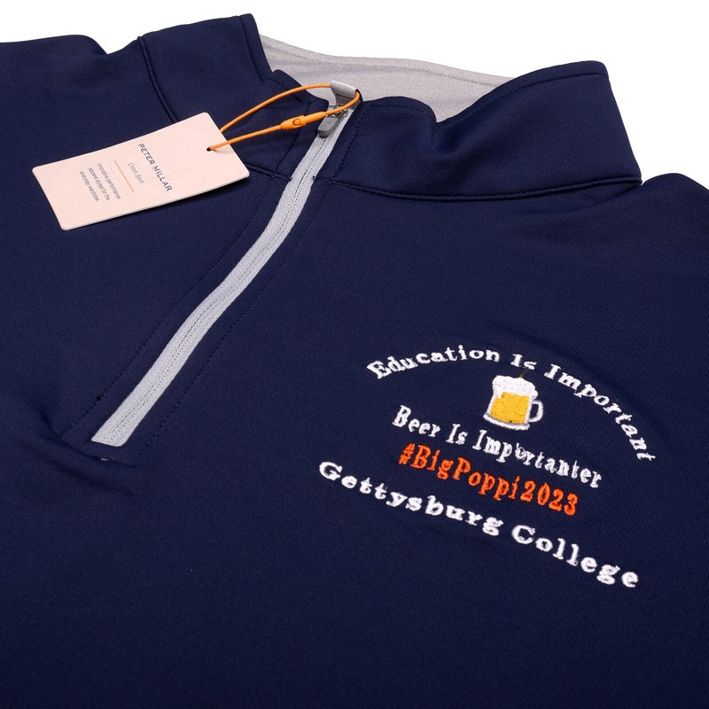 NWT Peter Millar Gettysburg College Perth Performance 1/4 Zip #ME0EK40 Mens XL gallery